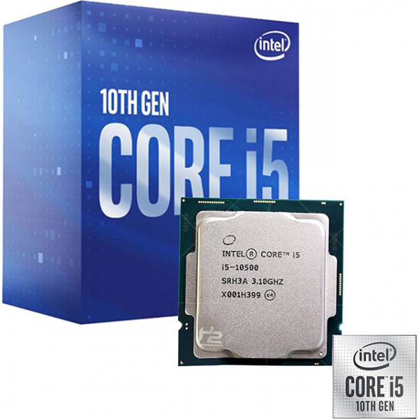 CPU Intel Core i5-10500(3.10GHz Turbo Up To 4.50GHz, 6 Nhân 12 Luồng, 12MB Cache, Comet Lake-S)