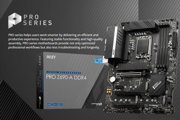 MSI PRO Z690-A của PC Workstation i7 10700K | RTX 3060 12GB | RAM 16G | SSD 250GB