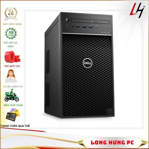 Workstation Dell Precision 3650 Tower CTO Base (W-1350/16GB RAM/256GB SSD + 1TB HDD/P620/DVDRW/K+M/Ubuntu)