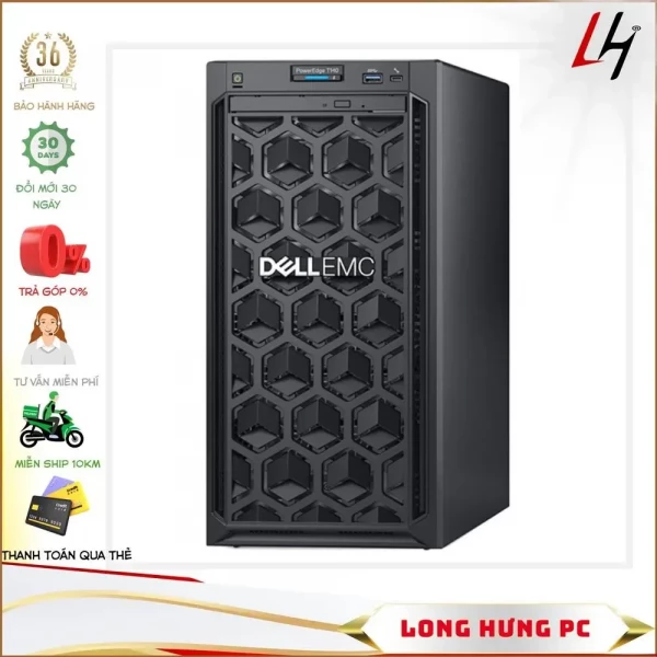 Server Dell PowerEdge T140 (Xeon E-2234/8GB RAM/1TB HDD/DVDRW/iDRAC9 Basic/365W)