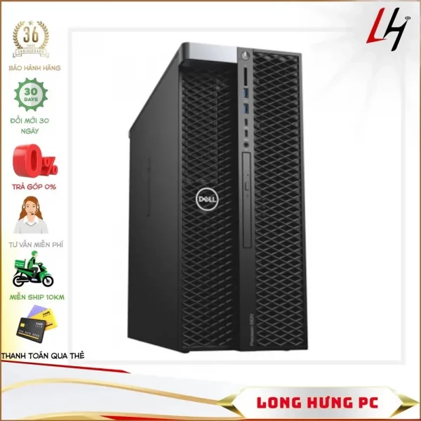 Workstation Dell Precision 5820 Tower XCTO Base (Xeon W-2223/16GB (2x8GB) RAM/1TB HDD/P2200/DVDRW/K+M/Win 10 Pro)