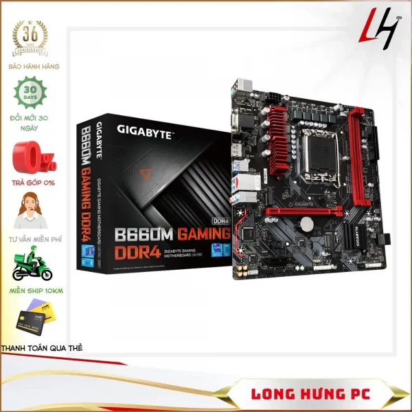 Main Gigabyte B660M GAMING DDR4 (Intel B660, LGA 1700, M-ATX, 2 khe Ram DDR4)