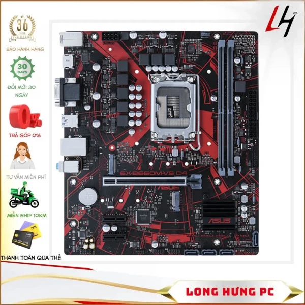 Main Asus EX-B660M-V5 D4 (Intel B660, LGA 1700, M-ATX, 2 khe Ram DDR4)