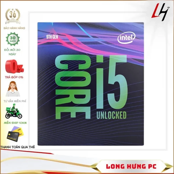 CPU Intel Core i5 9400 (2.9GHz Turbo Up To 4.1GHz, 6 nhân 6 luồng, 9MB Cache, Coffee Lake)