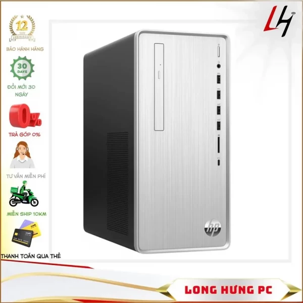 Máy tính để bàn HP Pavilion TP01-2002d (i5-11400F/8GB RAM/1TB HDD/GT1030/DVDRW/WL+BT/K+M/Win 10)