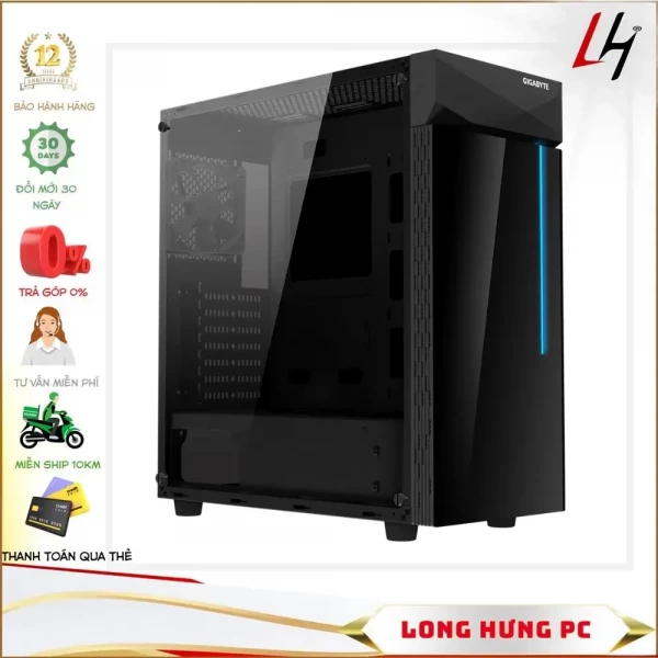 Vỏ Case Gigabyte C200 GLASS GB-C200G (Mid Tower/Màu Đen)