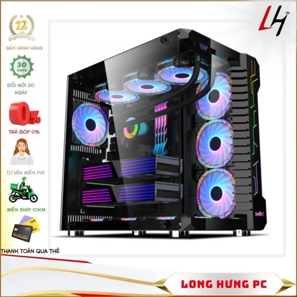 Vỏ Case MIK LV07 – BLACK (Mid Tower/ Màu Đen)