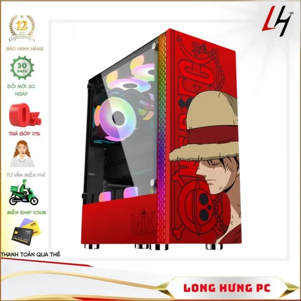 Vỏ Case MIK DT03 RED LUFFY( Mid Tower/ Màu Đỏ )