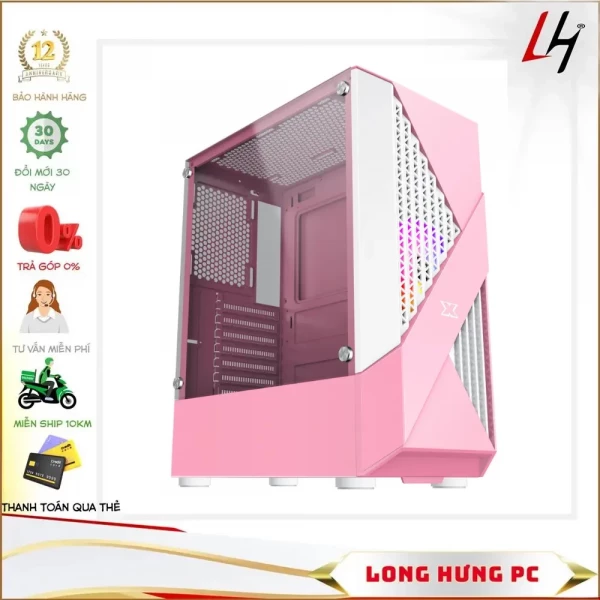 Vỏ Case XIGMATEK INFINITY QUEEN 1F  (MidTowerMàu Hồng)