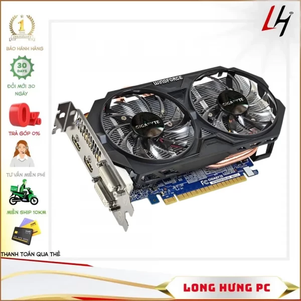 Card Gigabyte GTX 750ti 2 fan cũ