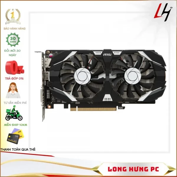 Card MSI GTX 1050ti 2fan cũ