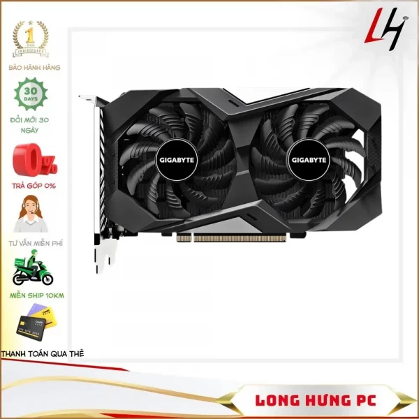 Card Gigabyte GTX 1650 2fan cũ