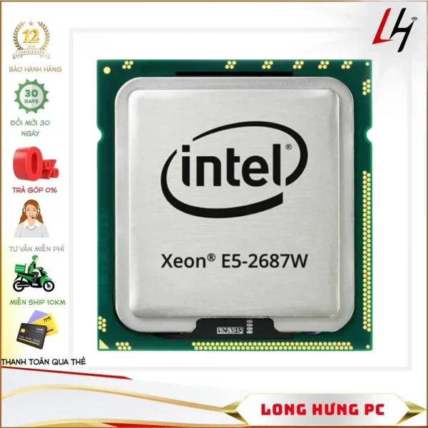 CPU Xeon® Processor E5-2687W (3.1GHz Turbo Up To 3.8GHz, 8 nhân 16 luồng, 20MB Cache, LGA 2011)