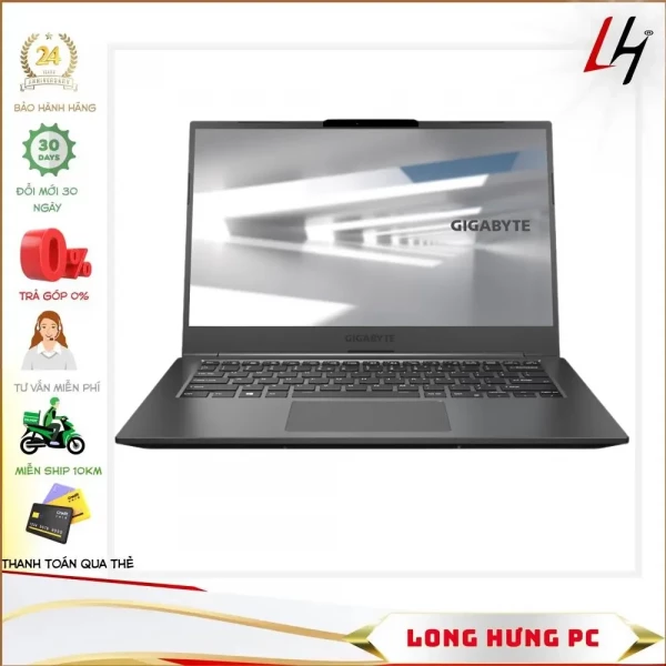 Laptop GIGABYTE U4 UD-50S1823SO (Core™ i5-1155G7 , 16GB , 512GB , Intel® Iris® Xe , 14.0 inch FHD , Win 11 , Light Gray)