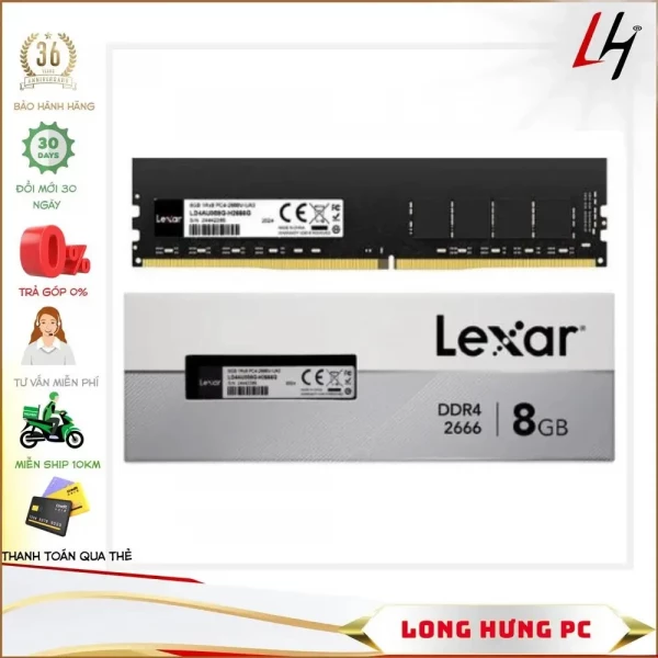 Ram Desktop Lexar (LD4AU008G-R2666G) 8GB (1x8GB) DDR4 2666Mhz