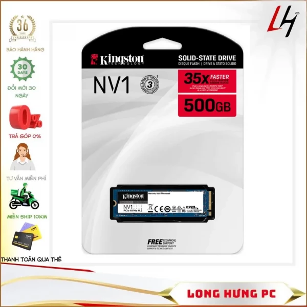 SSD Kingston NV1 M.2 PCIe Gen3 x4 NVMe 500G SNVS/500G