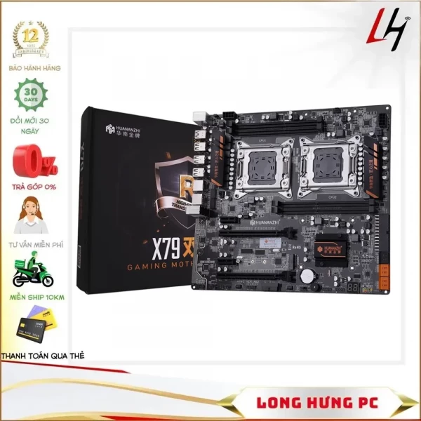 Main HUANANZHI X79 Dual 4D (Intel X79 | LGA 2011 | E-ATX | 4 khe Ram DDR3)