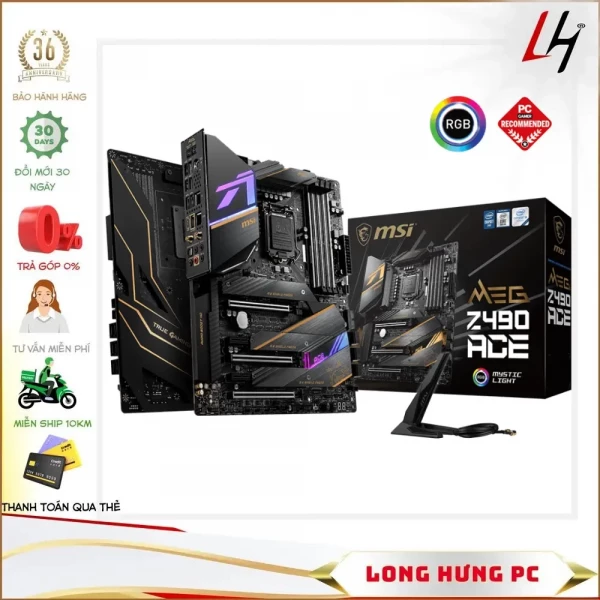 Main MSI MEG Z490 ACE (Intel Z490, LGA 1200, ATX, 4 Khe Cắm Ram DDR4)