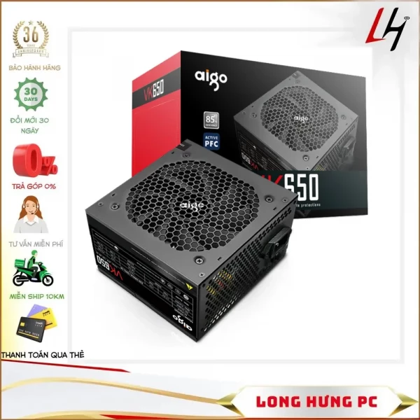 Nguồn AIGO VK650 - 650W (Màu Đen)