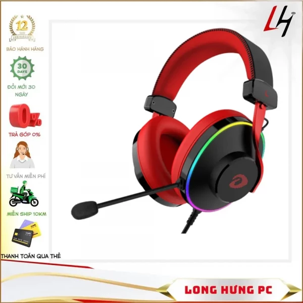 Tai nghe Gaming Dareu EH745 RGB giả lập 7.1 (20Hz-20KHz)