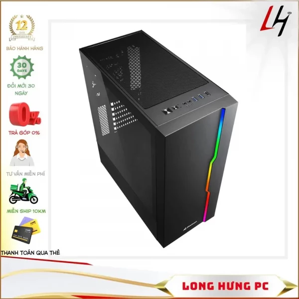 Vỏ Case Sharkoon RGB SLIDER Black