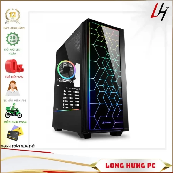 Vỏ Case Sharkoon RGB LIT 100