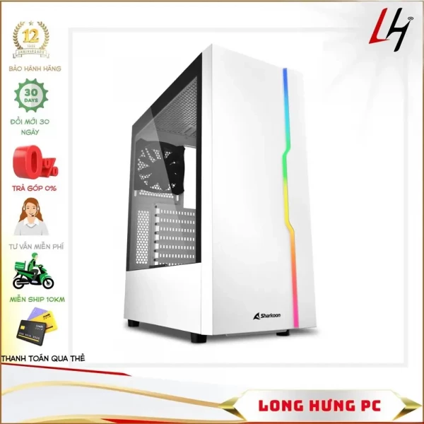 Vỏ Case Sharkoon RGB SLIDER White