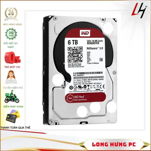 Ổ cứng Western Digital Red 6TB 256MB Cache