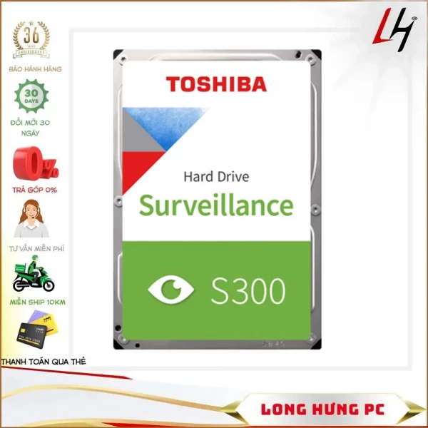 Ổ cứng HDD Toshiba AV S300 2TB 3.5 inch, 5400RPM, SATA, 128MB Cache (HDWT720UZSVA)