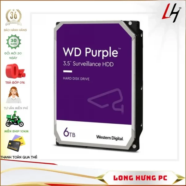 WD HDD Purple 6TB 3.5