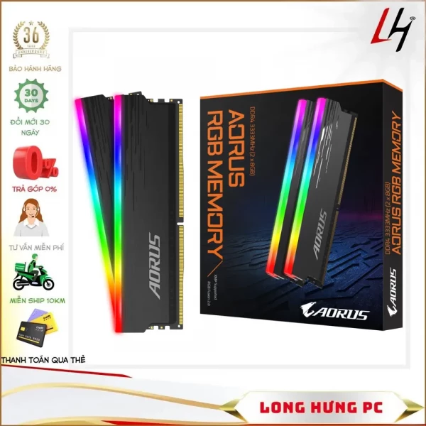 Ram Gigabyte AORUS RGB (GP-ARS16G33) 16GB (2x8GB) DDR4 3333Mhz