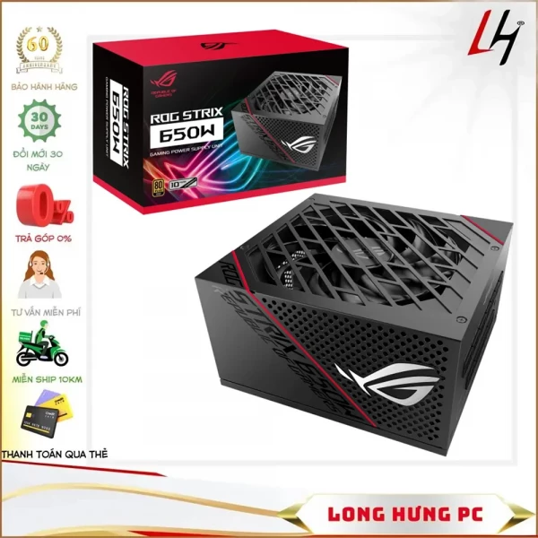 Nguồn Asus ROG Strix 650W - 650W (80 Plus Gold /Full Modular/Màu Đen)