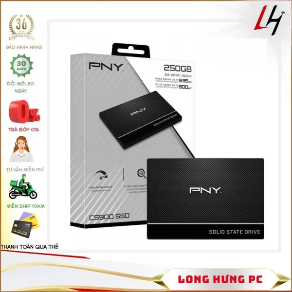 Ổ cứng SSD PNY CS900 250GB 2.5 inch sata 3 (SSD7CS900-250-RB)