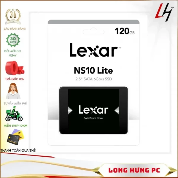 Ổ cứng SSD Lexar NS10 Lite 120GB 2.5” SATA III (6Gb/s)