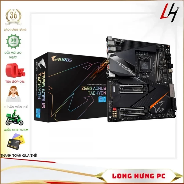 Main Gigabyte Z590 AORUS TACHYON (Intel Z590, Socket 1200, ATX, 2 khe Ram DDR4)