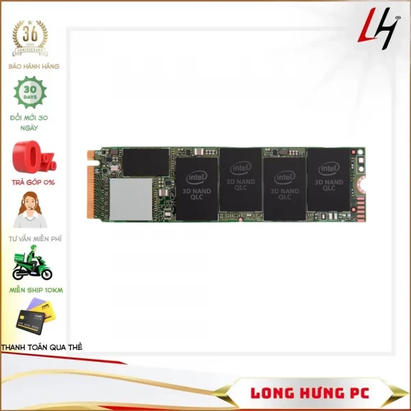 Ổ cứng SSD INTEL 660p 512GB PCIe 3.0x4, NVMe, M.2 2280,