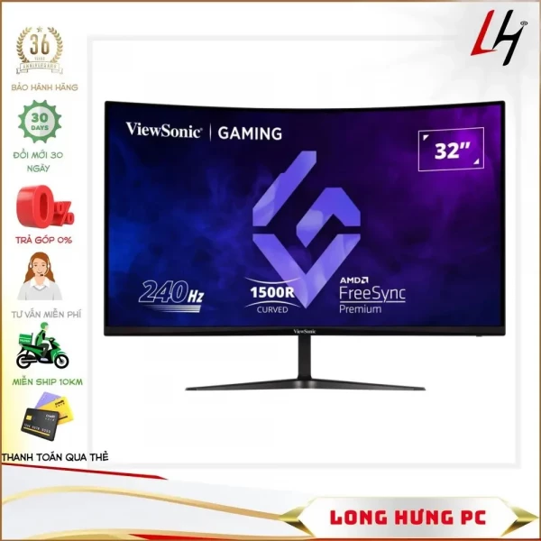 Màn hình ViewSonic VX3219-PC-MHD 32 inch FHD VA 240Hz Cong