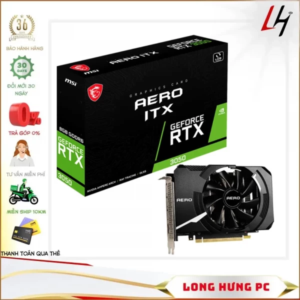 VGA MSI GeForce RTX 3050 AERO ITX 8G