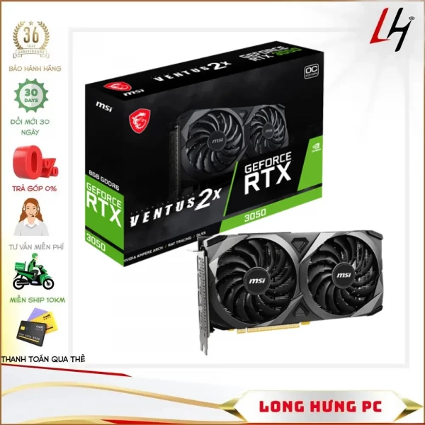 VGA MSI GeForce RTX 3050 VENTUS 2X 8G