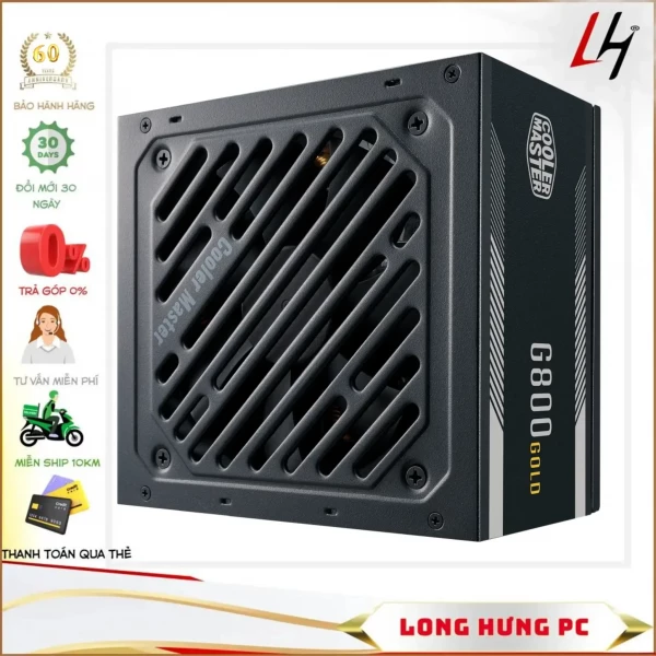 Nguồn Cooler Master G800 800W 80 PLUS GOLD (80 Plus Gold/Màu Đen)