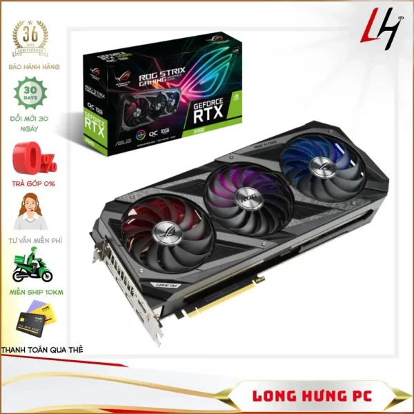 VGA ASUS ROG Strix GeForce RTX 3080 OC 10GB V2 GDDR6X