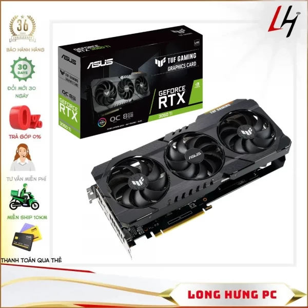 VGA ASUS TUF Gaming GeForce RTX 3060 Ti OC V2 8GB