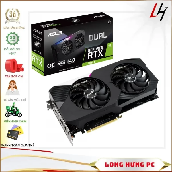 VGA ASUS Dual GeForce RTX 3060 Ti V2 OC 8GB