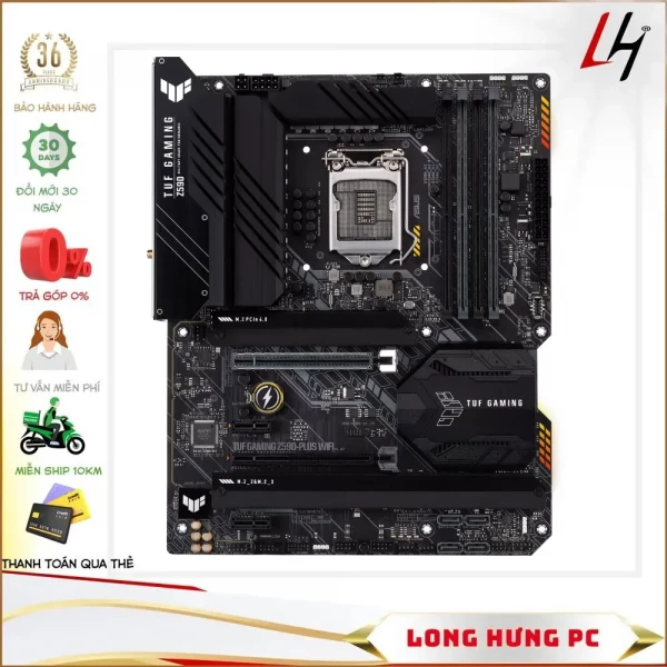 Main ASUS TUF GAMING Z590-PLUS WIFI (Intel Z590, Socket 1200, ATX, 4 khe Ram DDR4)