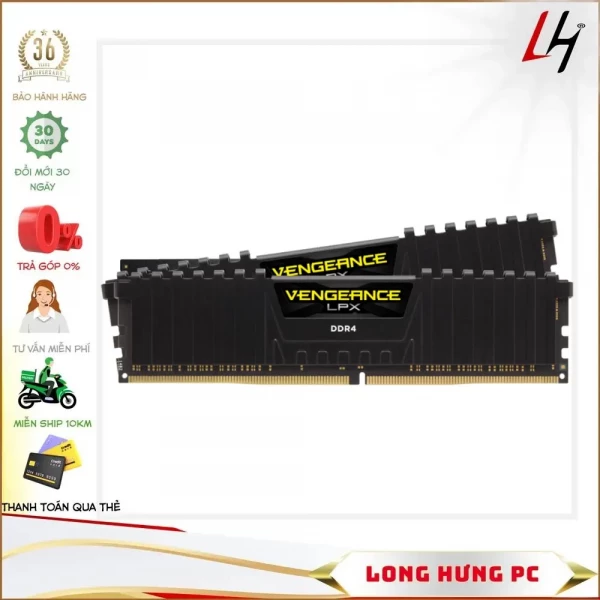 Ram Corsair DDR4 Vengeance LPX Heat spreader 16GB Kit (2x8GB) Buss 3200