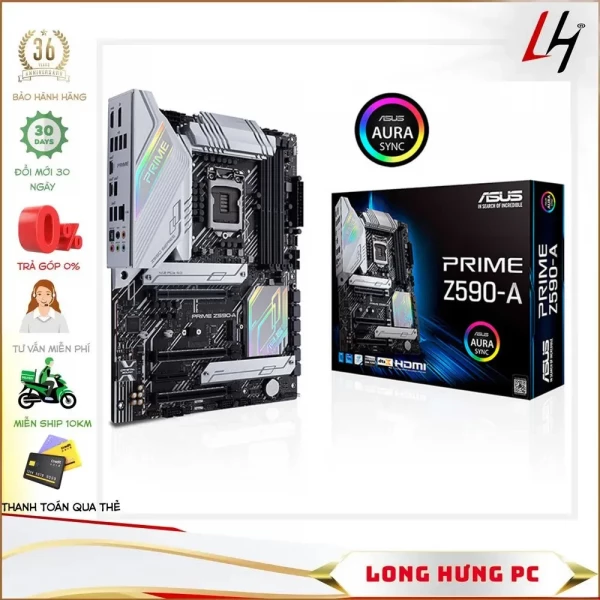 Main ASUS PRIME Z590-A (Intel Z590, Socket 1200, ATX, 4 khe Ram DDR4)