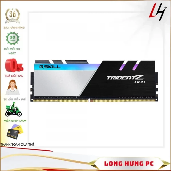 RAM G.Skill Trident Z Neo DDR4-3600MHz 128GB (4x32GB) F4-3600C18Q-128GTZN