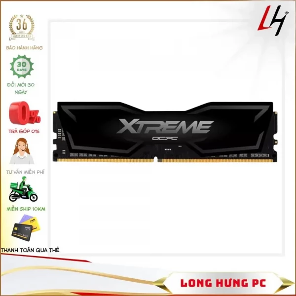 RAM OCPC XTREME 8GB (1x8GB) DDR4 3200MHz (Black/White)