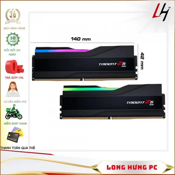 RAM G.Skill Trident Z5 RGB 64GB (2x32GB) 5600 DDR5 Black