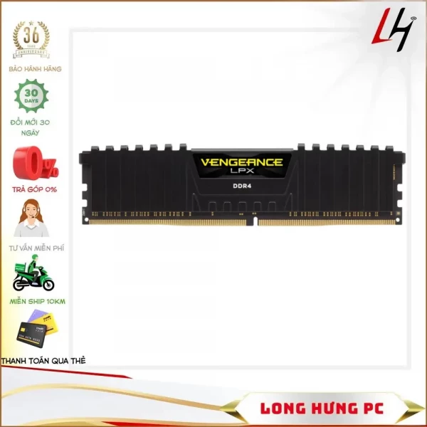 RAM Corsair Vengeance LPX 16GB (1x16GB) DDR4 3200MHz